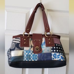 Vintage Coach Patchwork Shoulder Purse H